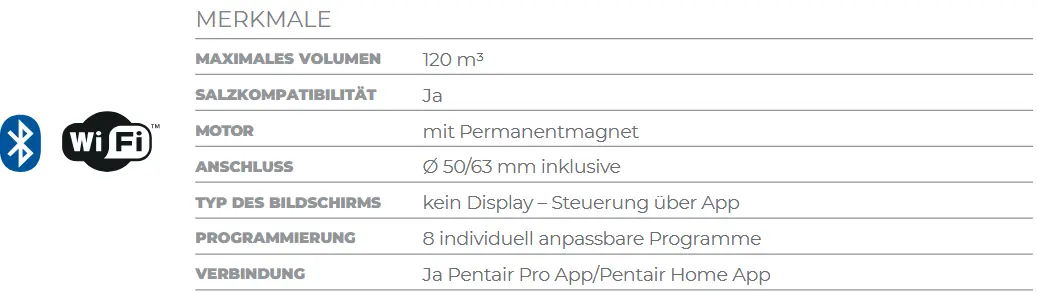 Drehzahlvariable Pumpe Intelliflo 3 Vsf Technische Daten