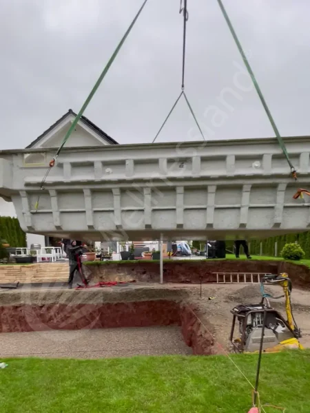 Kundenreferenzen Schalenpool Wird Im Garten Eingebaut